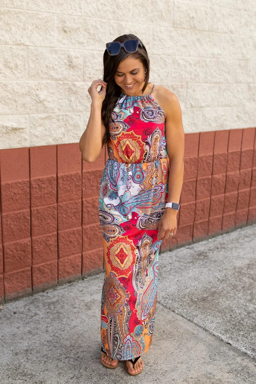 Paisley Summer Romance Maxi Dress (SM-3X)