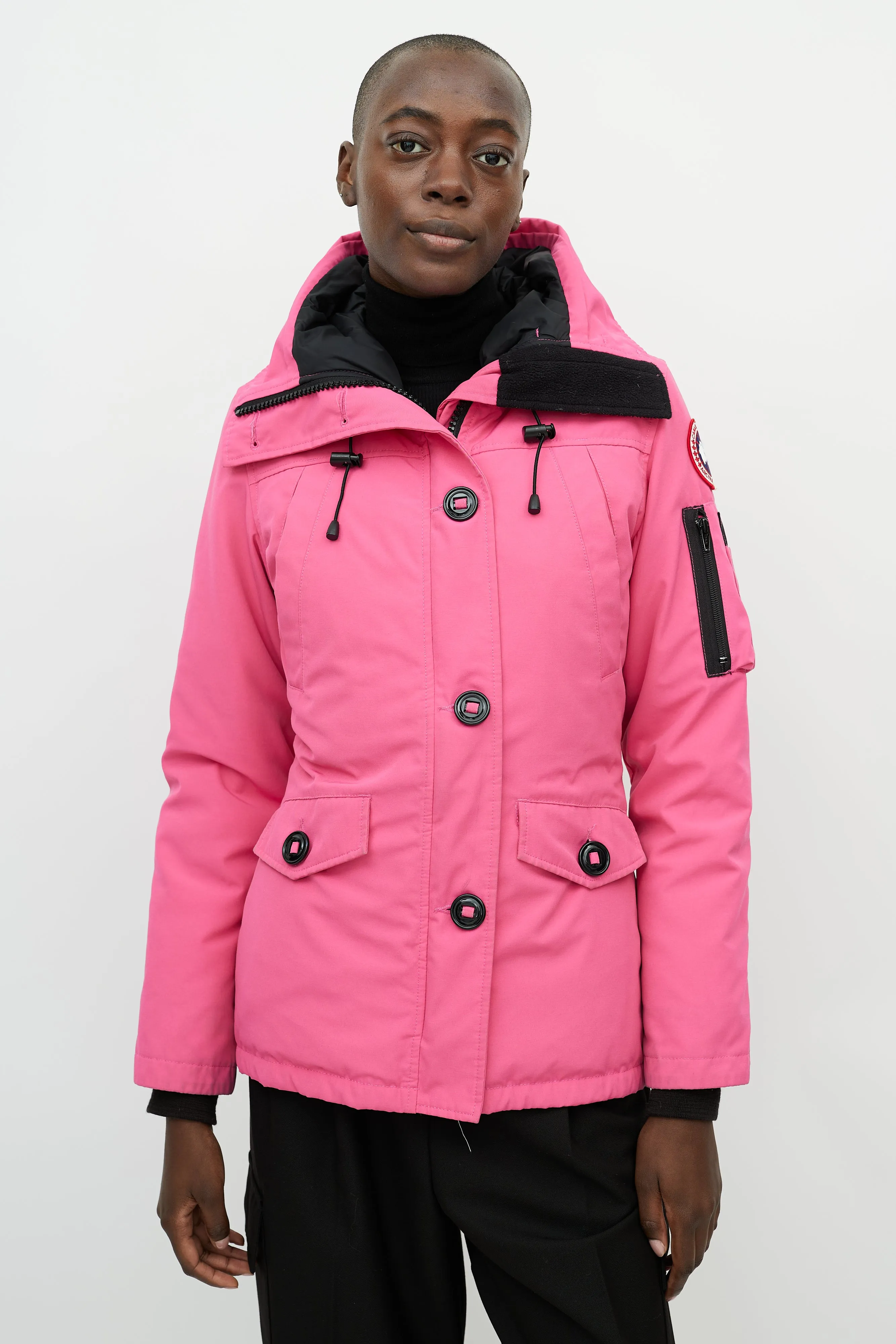 Pink Woven Down Jacket