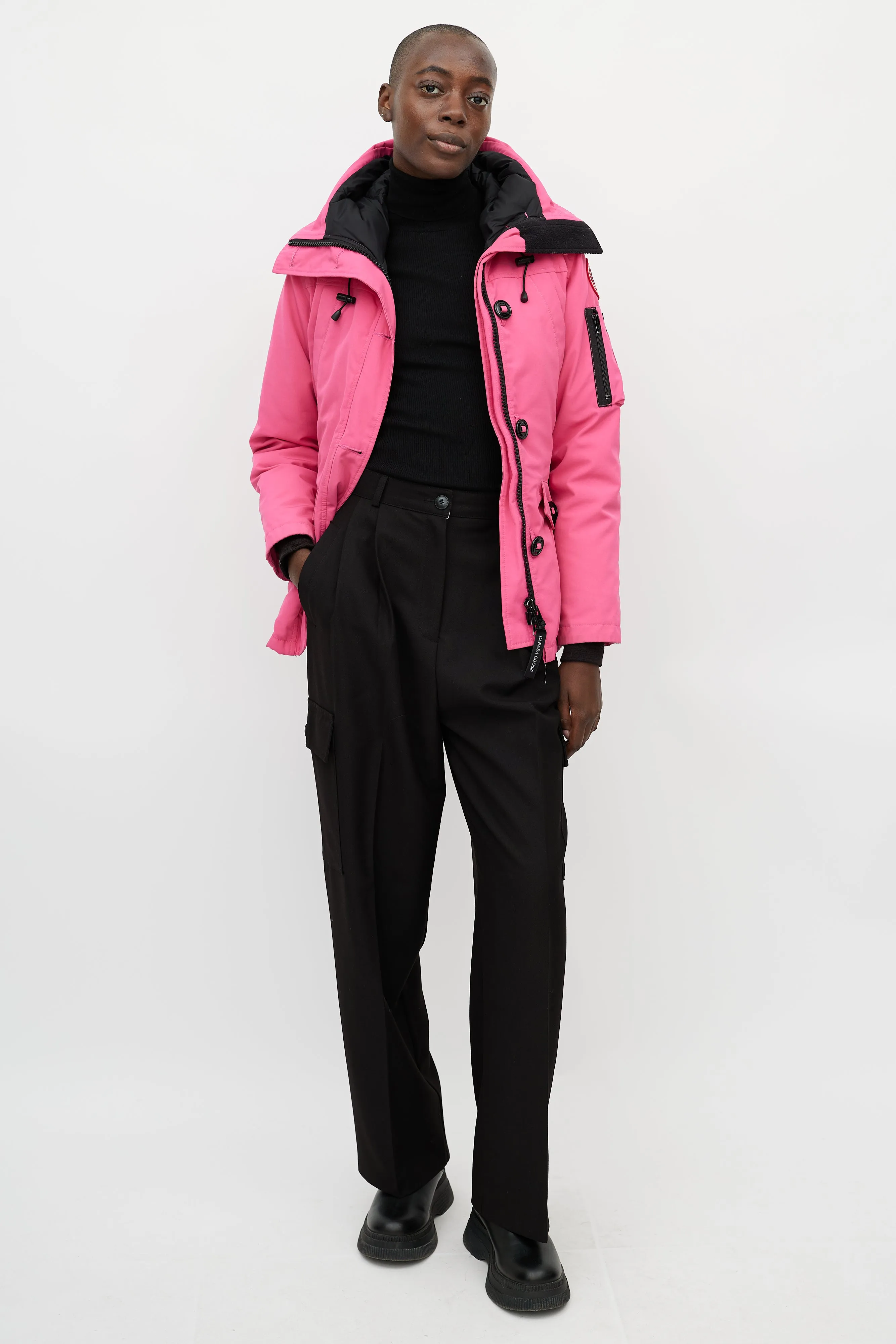 Pink Woven Down Jacket