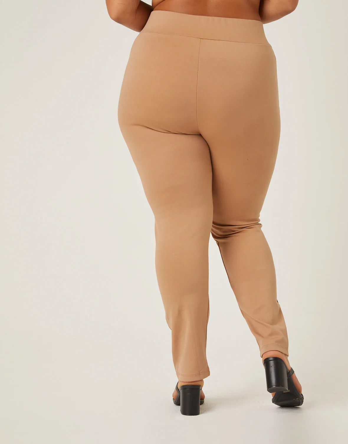 Plus Size Front Seam Stretch Pants