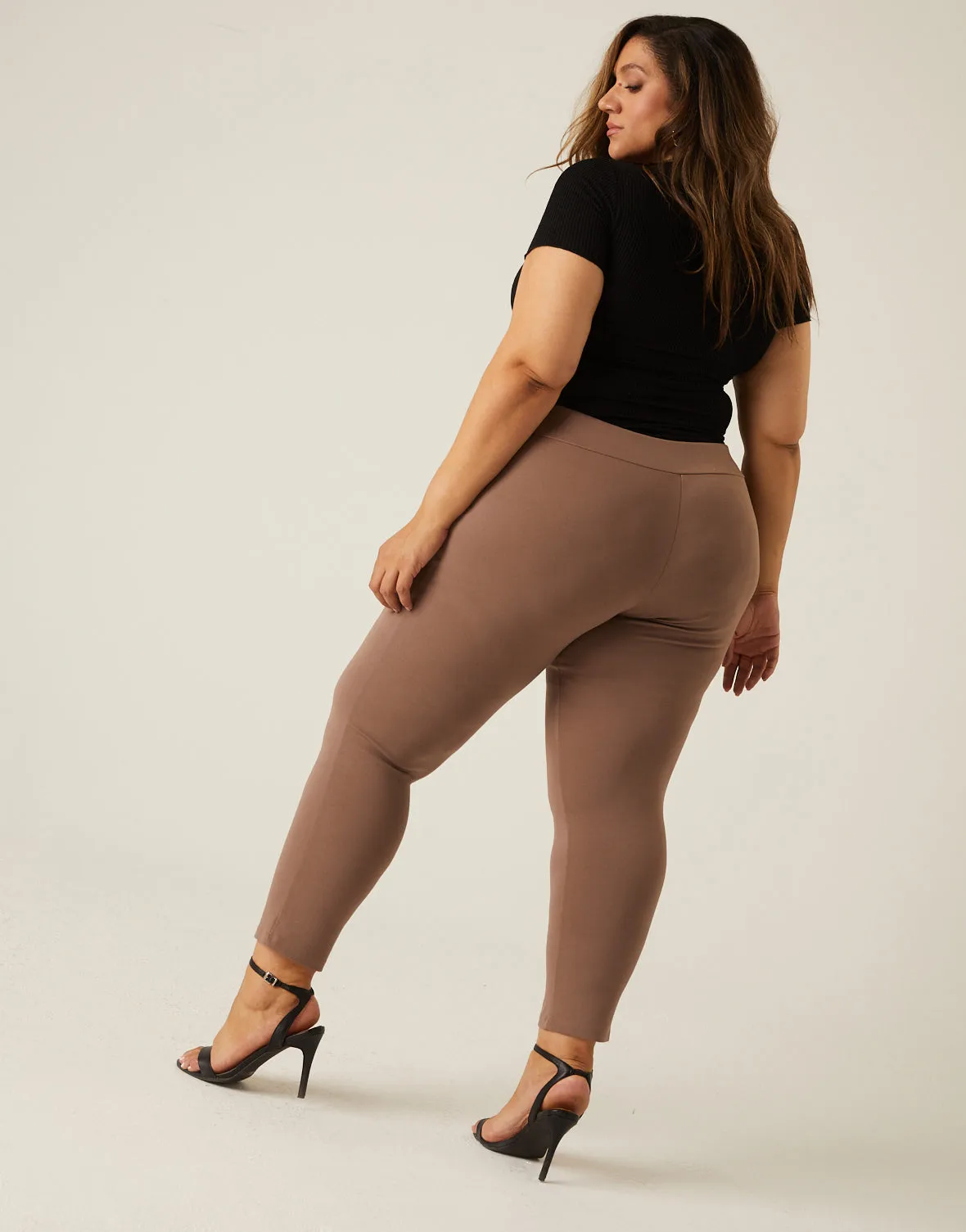 Plus Size Front Seam Stretch Pants
