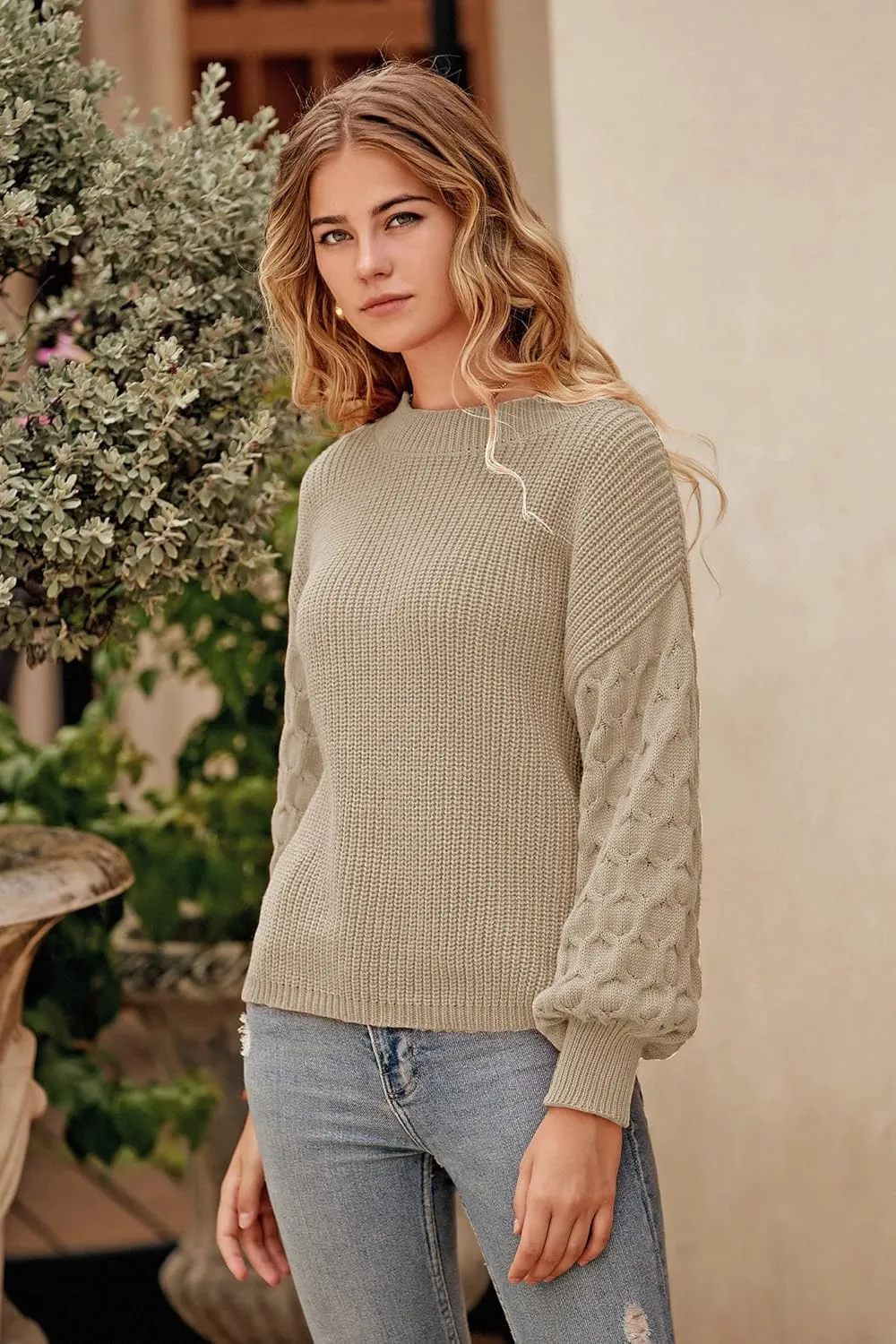 PRETTYGARDEN Women's 2025 Winter Pullover Sweater Casual Long Sleeve Crewneck Loose Chunky Knit Jumper Tops Blouse