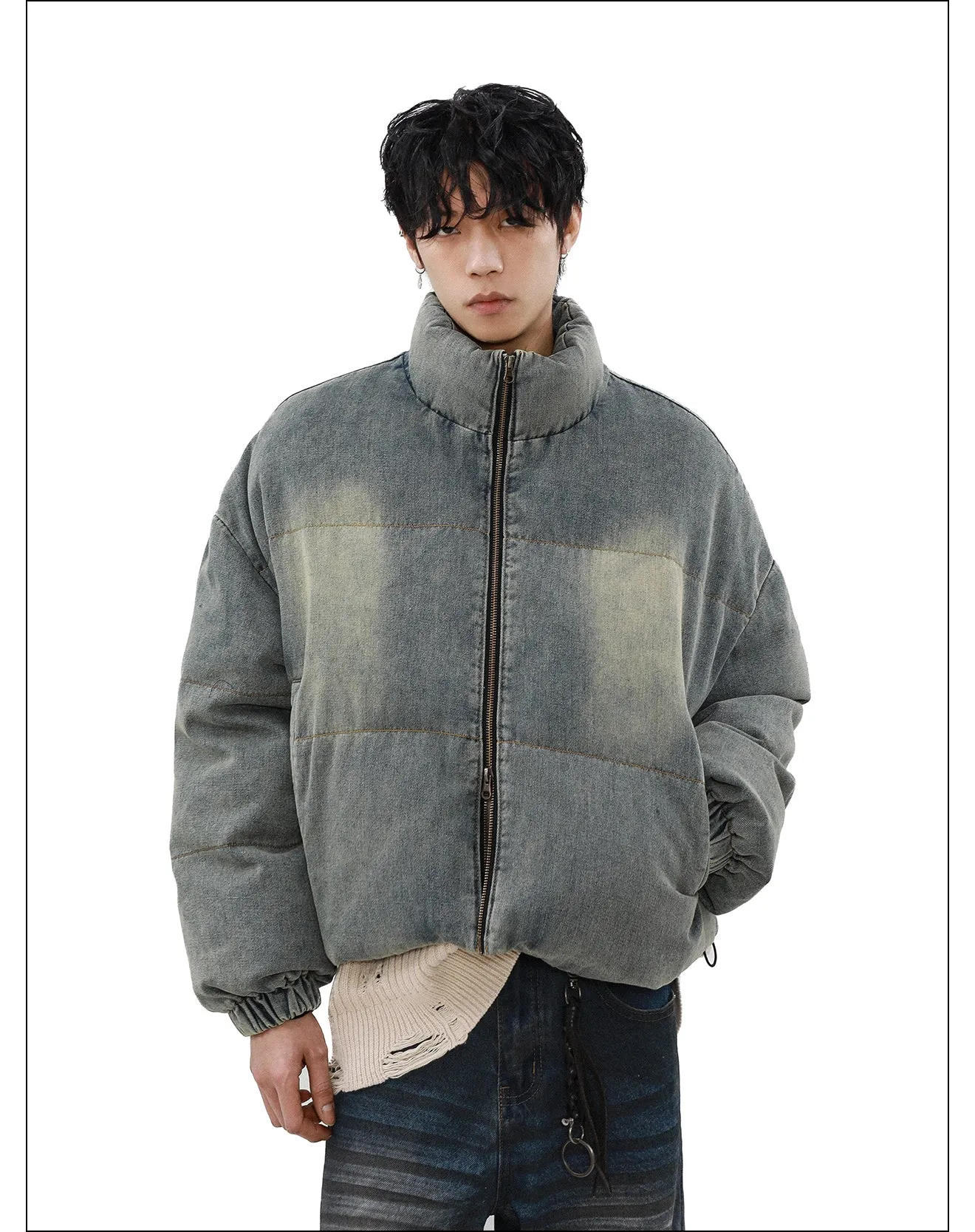 QS164B denim down jacket