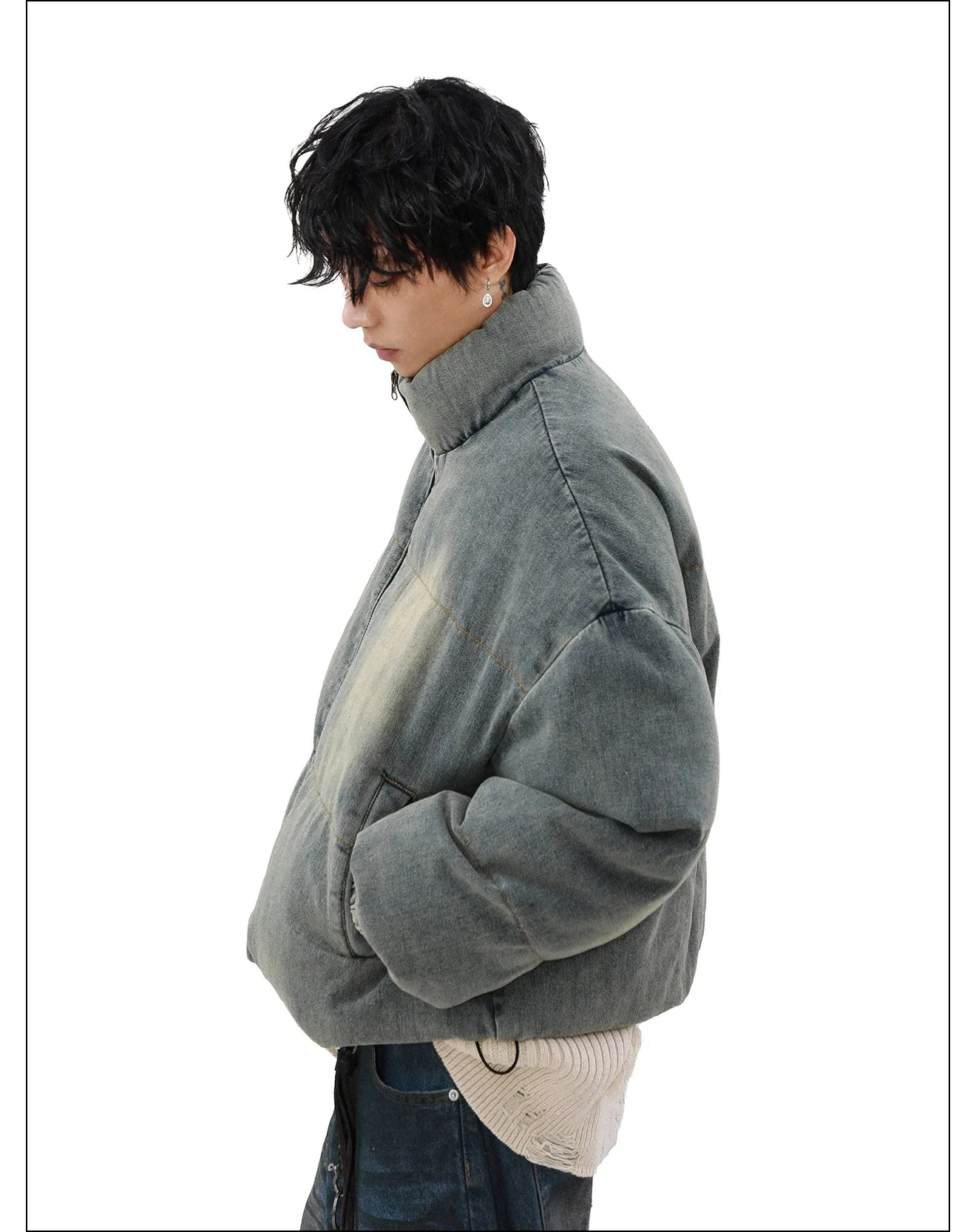 QS164B denim down jacket
