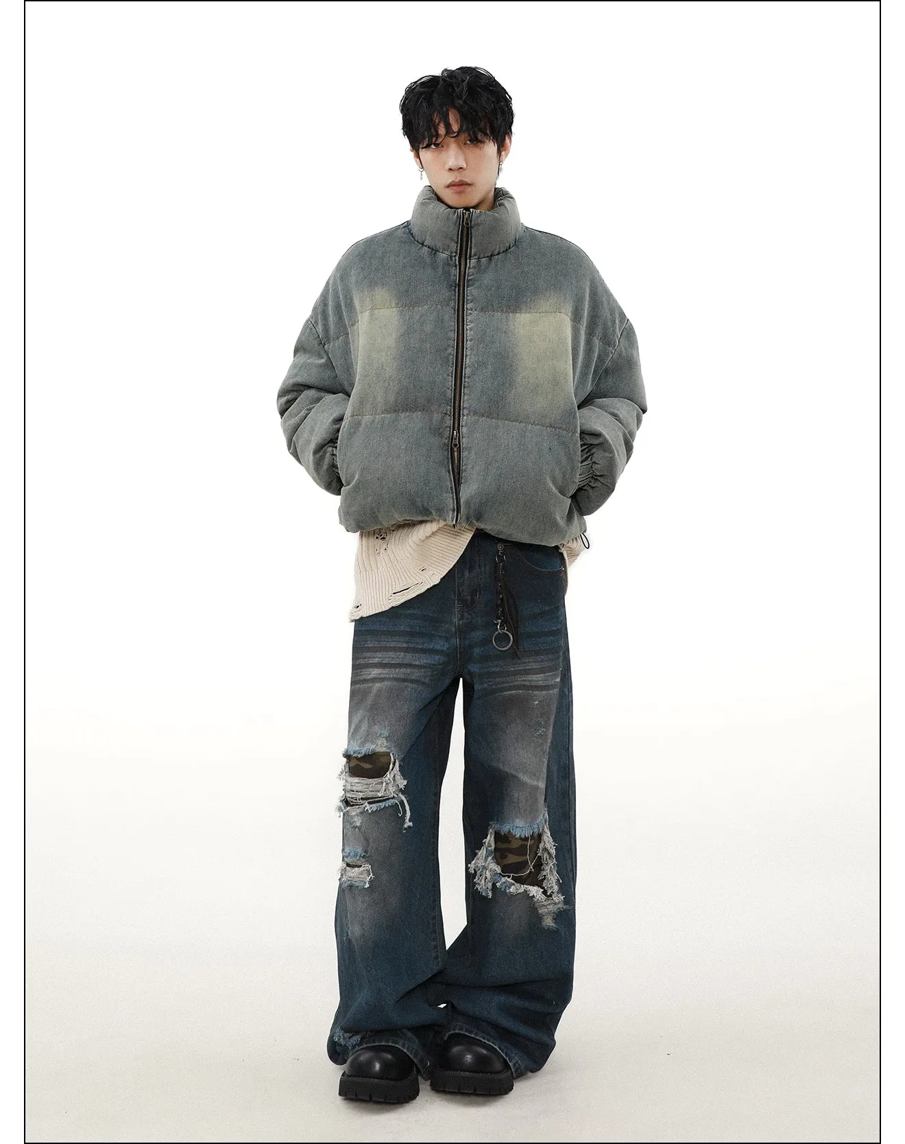 QS164B denim down jacket