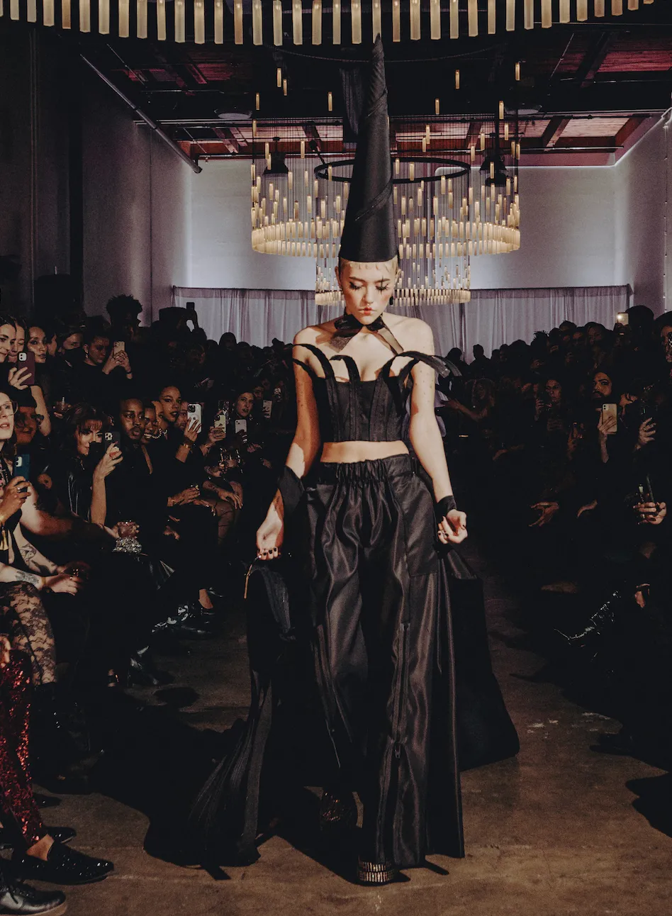 RUNWAY Black Nylon Zip pants (multiple sizes)