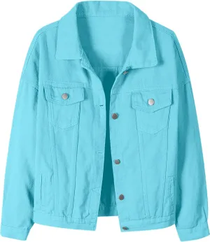 SANGTREE Women's Button Down Denim Jacket
