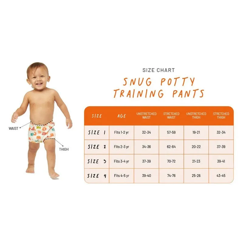 Size 3 Playtime Trio - Snug Potty Training Pull-up Pants Kids 100% Cotton (Fits 3-4 years) - Pack of 24