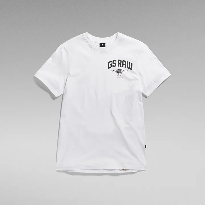 Skeleton Dog Chest Slim Tee (White) - GD24424C372110