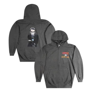 Spanish Model Gray Zip Hoodie