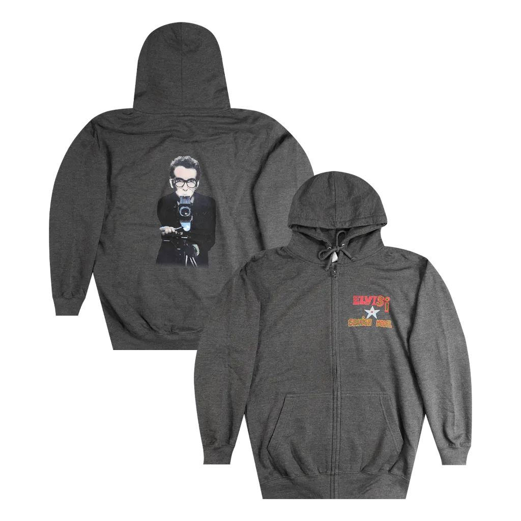 Spanish Model Gray Zip Hoodie