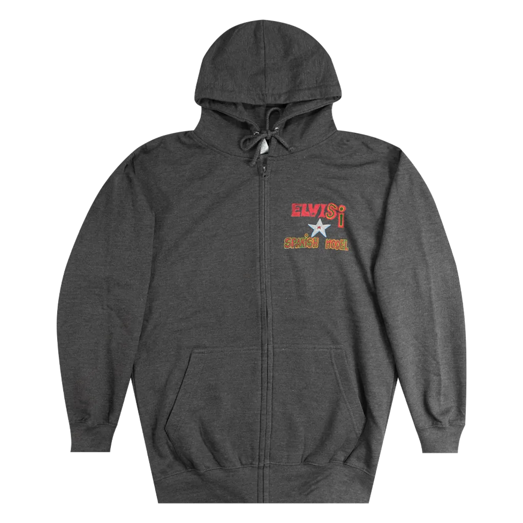 Spanish Model Gray Zip Hoodie