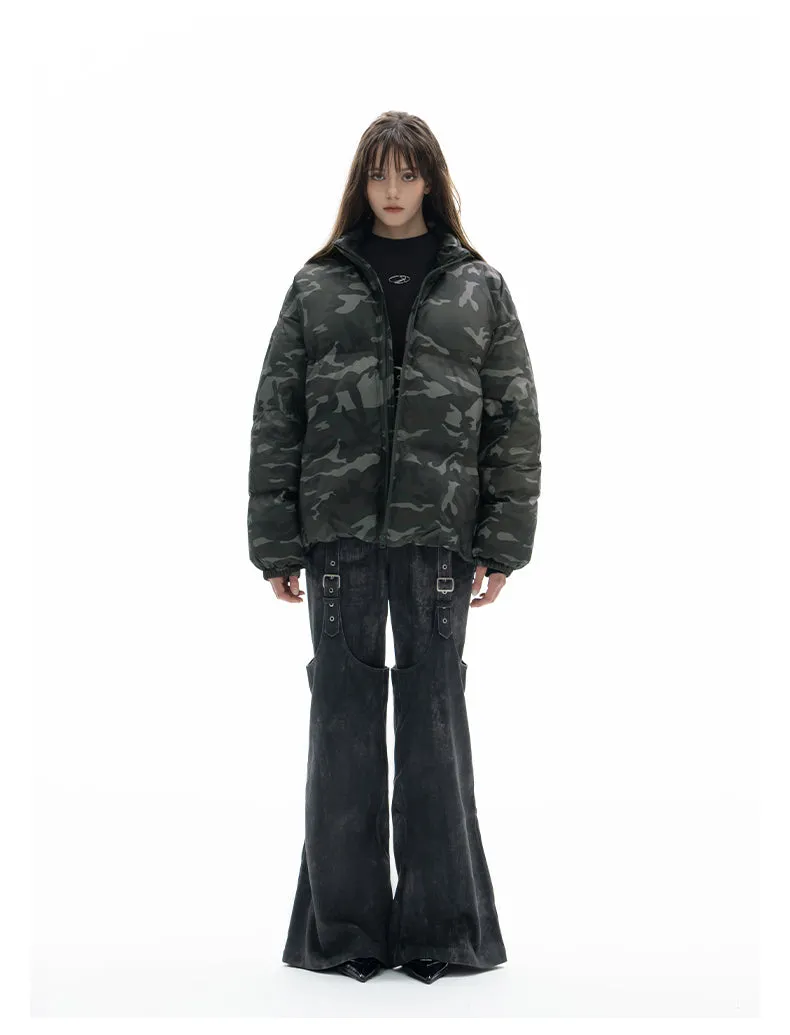 White Duck Down Camouflage Down Jacket