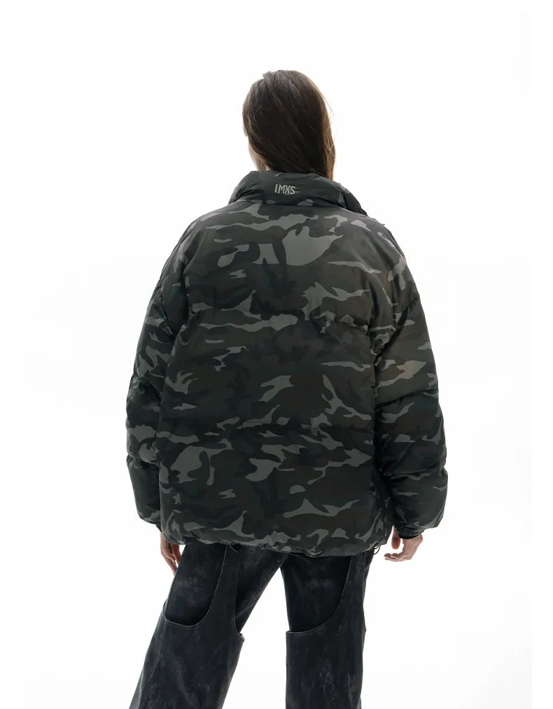 White Duck Down Camouflage Down Jacket