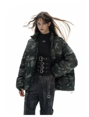 White Duck Down Camouflage Down Jacket