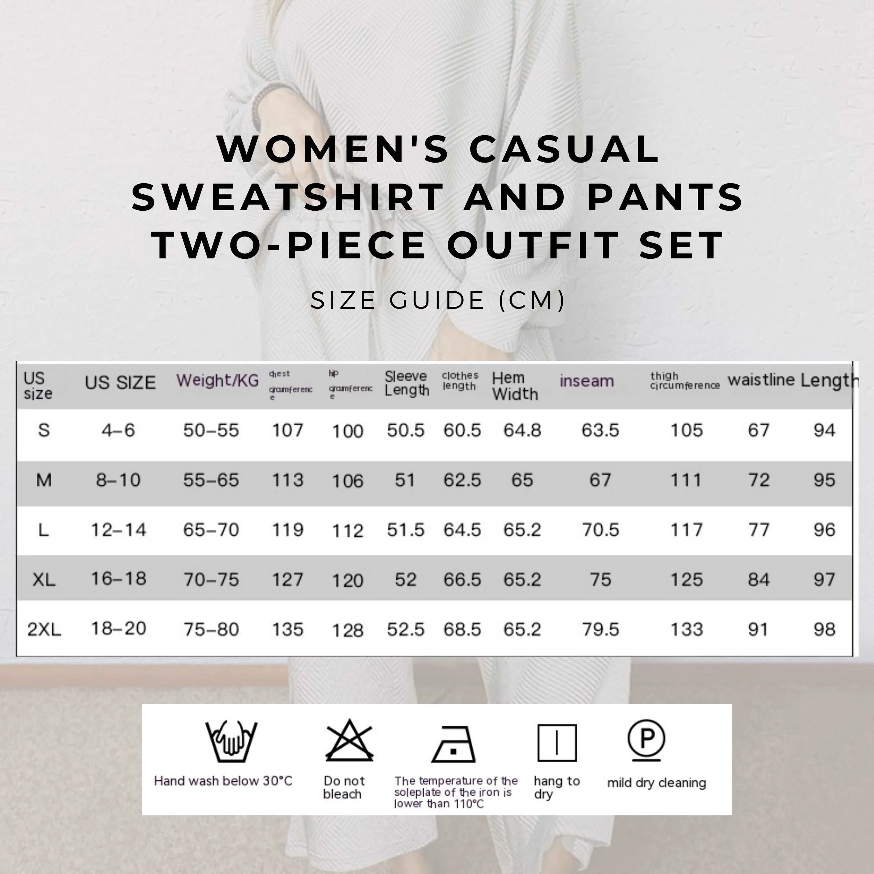 Women's Casual Textured Solid Color Loose Thick Long Sleeved Sweatshirt and Pants Two-piece Outfit Set