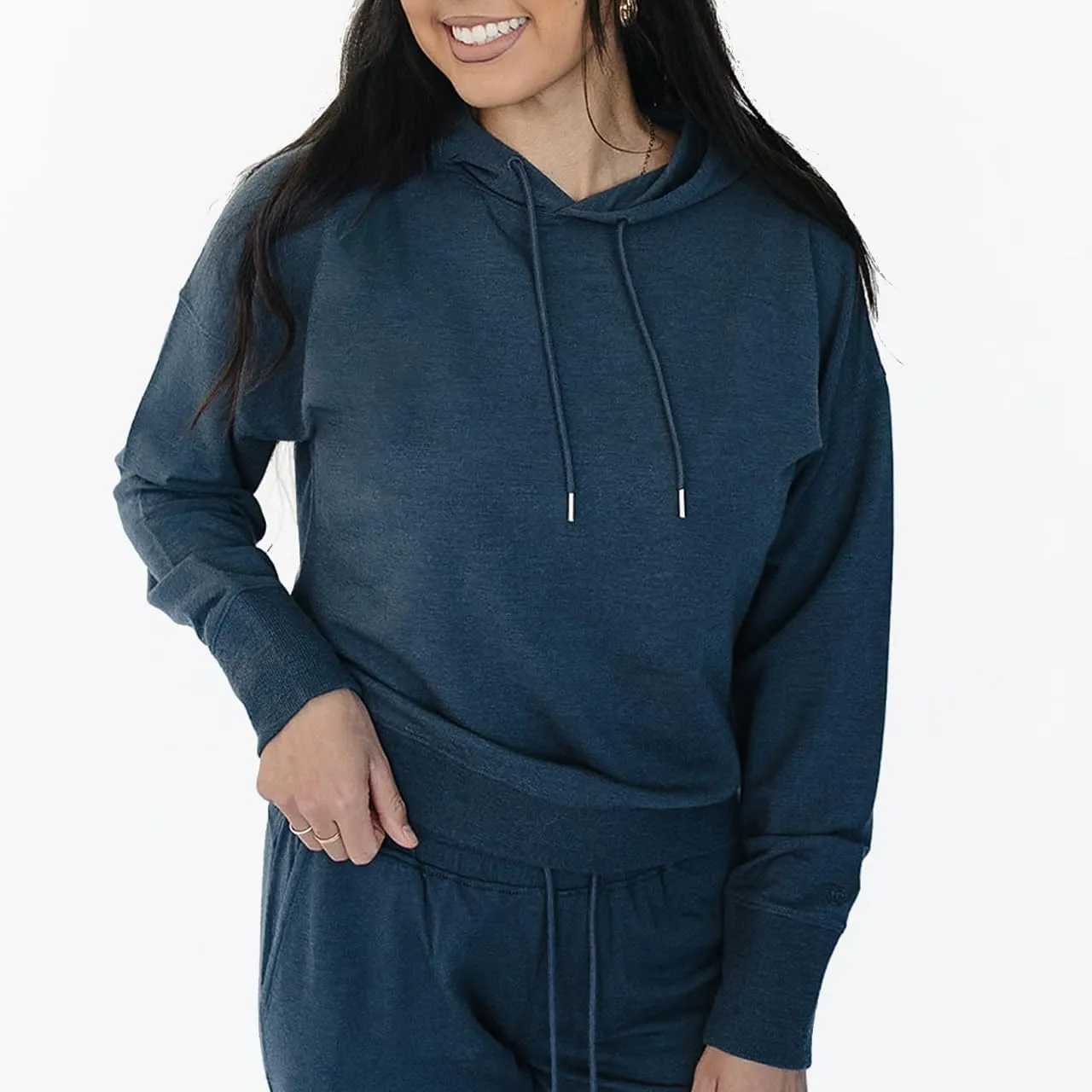 Woolino Merino Wool Hoodies for Women, Year Round Women's Pullover Hooded Sweatshirt for Hiking, Running, Traveling